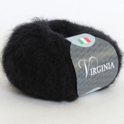 Пряжа SEAM VIRGINIA ( 03  чёрный) Состав: 30% мохер 40% акрил 30% нейлон; 25г/225м