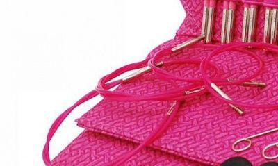 ЛЕСКА ВРАЩАЮЩАЯСЯ, ДЛЯ СПИЦ, РАЗМЕР 60 СМ, ЦВЕТ PINK 